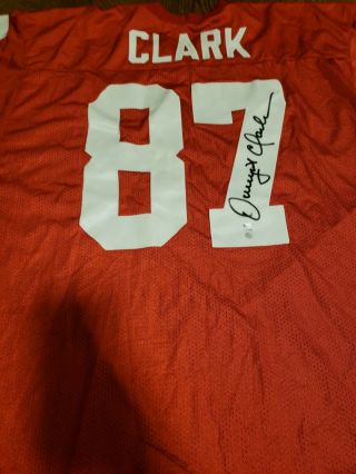 Dwight Clark 87 Signed 49ers ??jersey Autographed Sz L