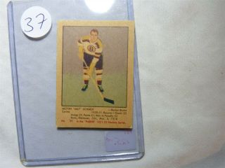 Vintage Hockey Card Parkhurst Card Boston Bruins Milt Schmidt No37
