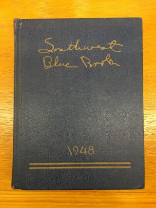 Vintage 1948 Southwest Blue Book Southern California Society Registry Hc Rare