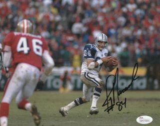 Jay Novacek Autograph 8x10 Photo Dallas Cowboys Signed Jsa 3