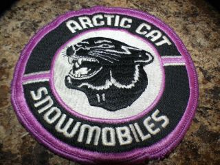 ARCTIC CAT SNOWMOBILES - RARE Vintage Embroidered Sew - On 6” Purple/Black Patch 3