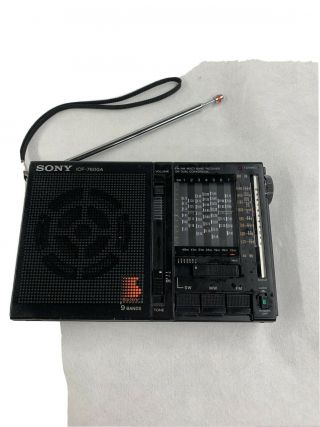 Sony Icf - 7600a Fm/mw/sw Vintage Radio Receiver Made In Japan