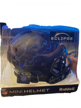Kenny Golladay Autographed/signed Detroit Lions Eclipse Mini Helmet Jsa 27626