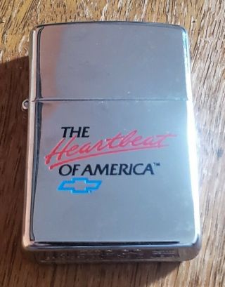Vintage 1997 Heartbeat Of America Chevrolet Chevy Automobile Zippo Lighter