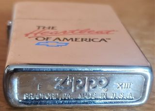 Vintage 1997 Heartbeat of America Chevrolet Chevy Automobile Zippo Lighter 3
