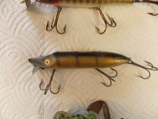 Vintage Fish Lure Creek Chub Bait co.  Heddon Vamp spook Duluth Frog Rare Bait 3