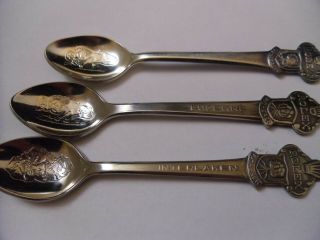 (3) Vintage Rolex Spoons Bucherer Of Switzerland Lucerne Interlaken Lion