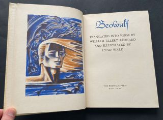 Beowulf Heritage Press 1939 Illustrated Lynd Ward Slipcase Leonard
