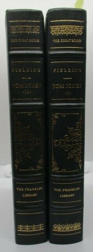 2 Volumes History Of Tom Jones By Fielding; Franklin Library,  Leather