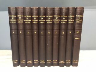 The Book Of Popular Science Complete 10 Volume Set 1954 Vintage Hc