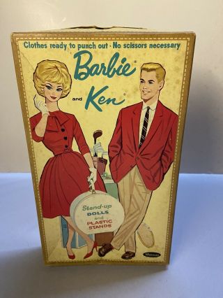 Vintage 1962 Barbie And Ken Paper Dolls (whitman)