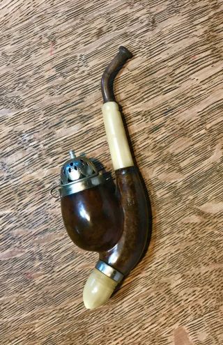 Vintage Standard Old Briar Boot Pipe W/ Windshield
