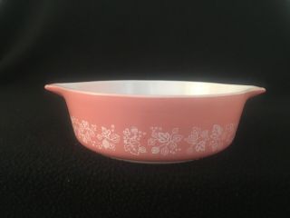 Vintage Pyrex Pink Gooseberry Casserole Dish 471 1pt No Lid