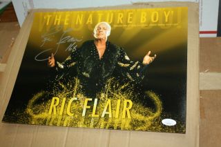 Ric Flair Signed 11x14 Photo " The Nature Boy " 16x Champion Wwe Wcw Collage Jsa