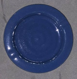 Vintage Bauer Pottery Ring Ware Ash Tray (cobalt Blue)