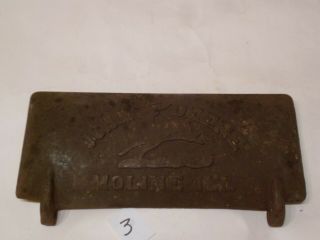 Vintage John Deere Tool Box Cast Iron Cover Off Hay Mower Rusty Moline Ill Neat