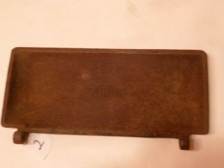 Vintage John Deere Tool Box Cast Iron Cover Off Hay mower Rusty Moline ILL 3