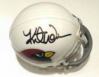Kurt Warner Cardinals Rams Hof Signed Autographed Nfl Football Mini Helmet