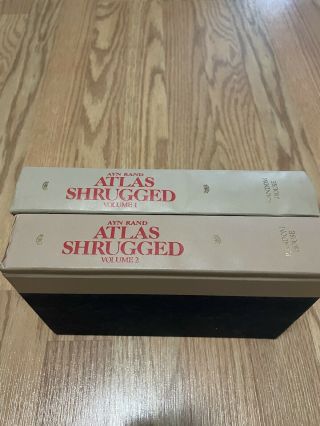 Atlas Shrugged,  Ayn Rand,  1957 Random House Vol 1 & 2 No Dust Jacket