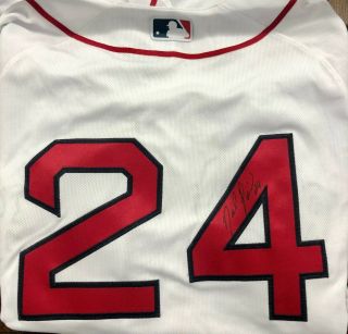 David Price Autographed Authentic Majestic Boston Red Sox 24 Jersey Mlb