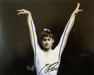 Nadia Comaneci Hand Signed 8x10 Photo Olympic Gold Medalist Gymnast Auto