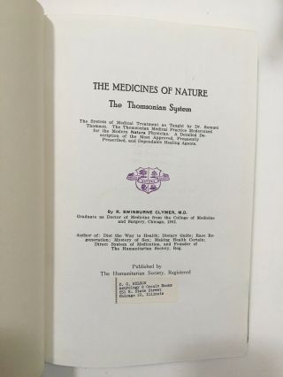 OCCULT BOOK - NATURE MEDICINE & HEALING AGENTS - SWINBURNE CLYMER - 1960 3