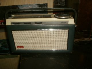 Vintage Old Antique 1966 Portable Bush Transistor Radio Tr - 132 Aqua Blue 3 Band