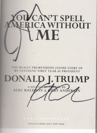 Alec Baldwin Signed 1st Ed.  " You Can 