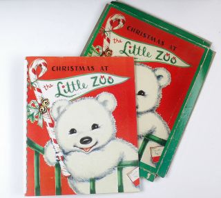 Vintage CHRISTMAS AT THE LITTLE ZOO Beth Vardon CHARLOT BYI Pop - Up, 3