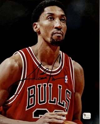 Scottie Pippen Chicago Bulls Signed 8x10 Photo Autographed Michael Jordan