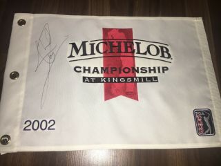 Charles Howell Iii 2002 Winner Signed Michelob Championship Flag