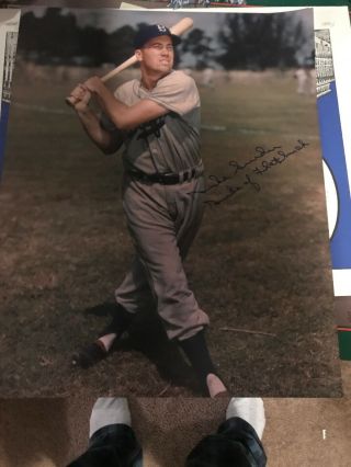Brooklyn Dodgers Duke Snider Autographed 16x20 Rare Inscription Psa Dna