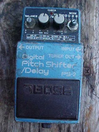 Vintage Boss Ps - 2 Digital Pitch Shifter Delay Guiter Effect Pedal Project/parts