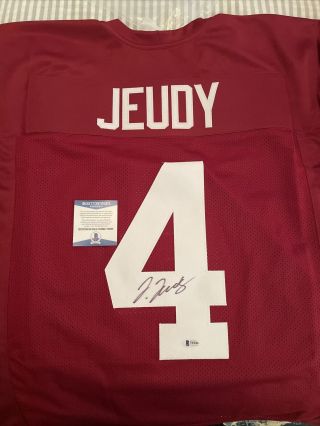 Jerry Jeudy Autographed Alabama Crimson Tide Jersey Auto Broncos Beckett