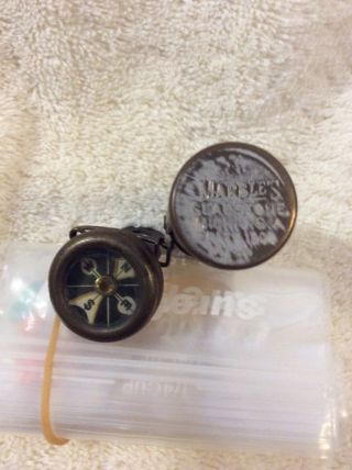 Vintage Marbles Pin On Compass And Match Safe