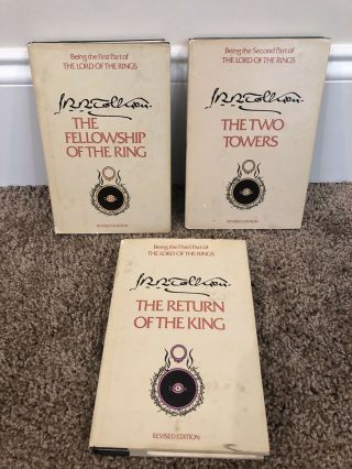 The Lord Of The Rings Trilogy 3 - Volume Hardback Set J.  R.  R.  Tolkien Mifflin 1982