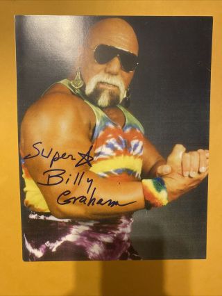 Wwf Wwe Superstar Billy Graham Hand Signed Autographed 7.  5x9 Photo - Nwa