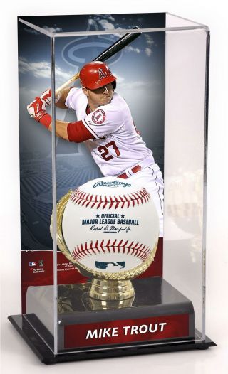 Mike Trout Angels Gold Glove Display Case With Image - Fanatics