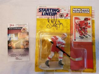 Sergei Fedorov Signed Starting Lineup Figure Red Wings Jsa