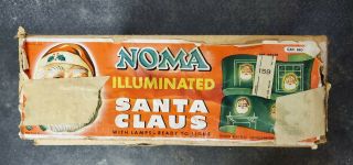 Vintage Noma Lighted Christmas Blowmold Hanging Santa Claus Face 3