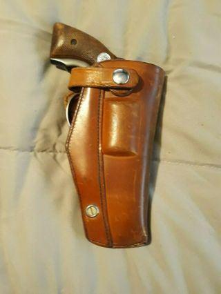 Vintage Lewis Police Special Cross Draw Rh Holster For 3 " Colt Detective Special