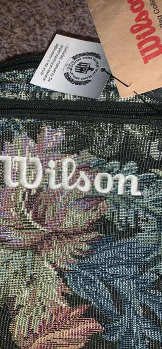 Wilson Floral Tapestry Tennis Bag Shoulder Racquet Vintage 90s 2