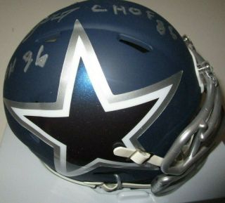 Mel Renfro Hof 96 Dallas Cowboys Autographed Signed Auto Amp Mini Helmet Tristar