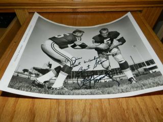 Green Bay Packers Bart Starr Paul Hornung Hand Signed Photo