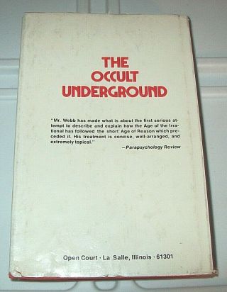 The Occult Underground by James Webb Book 1974 Pre - Owned 2