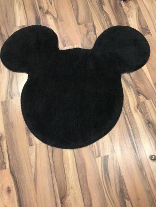Mickey Mouse Head Vintage Bath Rug For Any Room Disney,  Black