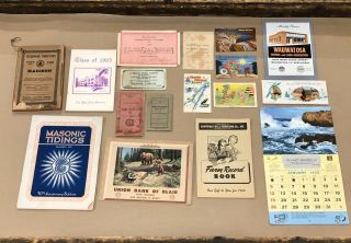 Vintage Wisconsin Ephemera Lot—phone Book—postcards—calendar—misc.