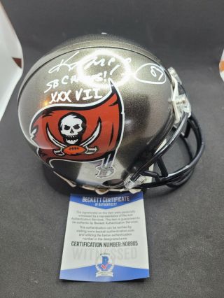 Keenan Mccardel Autographed Tampa Bay Bucaneers Mini Helmet Beckett