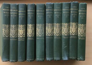 THE WAVERLEY NOVELS SIR WALTER SCOTT 13 VOLS Of 25 Vol Set (A & C BLACK 1880’s) 2