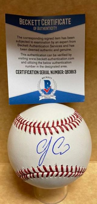 C.  J.  Cron Detroit Tigers Signed Autographed M.  L.  Baseball Beckett Q63813
